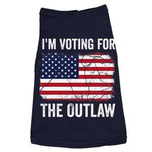 IM Voting For The Outlaw 2024 Teewo Funny Usa Flag Doggie Tank