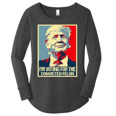 IM Voting For The Convicted Felon Women's Perfect Tri Tunic Long Sleeve Shirt