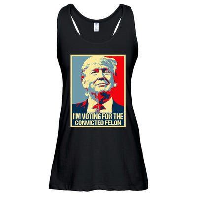 IM Voting For The Convicted Felon Ladies Essential Flowy Tank