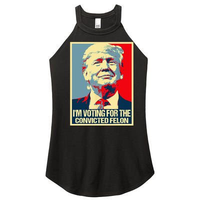 IM Voting For The Convicted Felon Women's Perfect Tri Rocker Tank