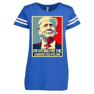 IM Voting For The Convicted Felon Enza Ladies Jersey Football T-Shirt