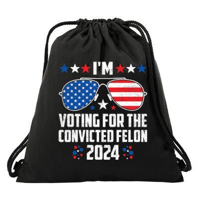 IM Voting Felon 2024 Voting For Felon Women Convicted Felon Drawstring Bag