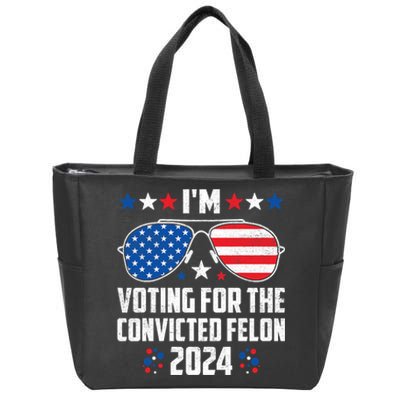 IM Voting Felon 2024 Voting For Felon Women Convicted Felon Zip Tote Bag