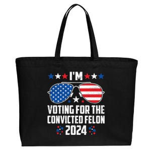 IM Voting Felon 2024 Voting For Felon Women Convicted Felon Cotton Canvas Jumbo Tote