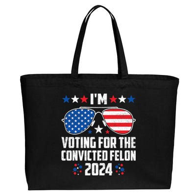 IM Voting Felon 2024 Voting For Felon Women Convicted Felon Cotton Canvas Jumbo Tote