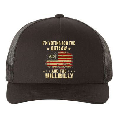 IM Voting For The Outlaw And The Hillbilly 2024 Us Flag Yupoong Adult 5-Panel Trucker Hat