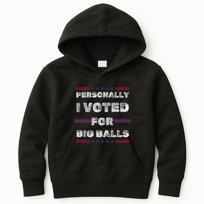 I Voted For Big Balls Funny Political Kids Hoodie
