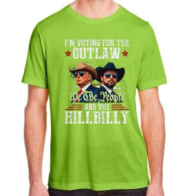 IM Voting For The Outlaw And The Hillbilly Trump Vance 2024 Adult ChromaSoft Performance T-Shirt