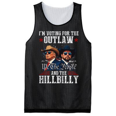 IM Voting For The Outlaw And The Hillbilly Trump Vance 2024 Mesh Reversible Basketball Jersey Tank