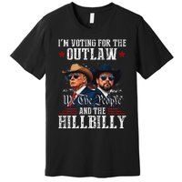 IM Voting For The Outlaw And The Hillbilly Trump Vance 2024 Premium T-Shirt