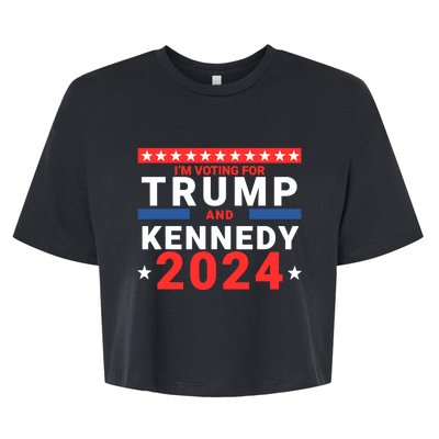 IM Voting For Trump And Kennedy 2024 Bella+Canvas Jersey Crop Tee