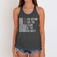 IM Voting For The Felon & The Hillbilly 2024 Pro Trump Meme Gift Women's Knotted Racerback Tank