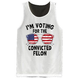 IM Voting For The Convicted Felon Funny Pro Trump 2024 Mesh Reversible Basketball Jersey Tank