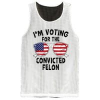 IM Voting For The Convicted Felon Funny Pro Trump 2024 Mesh Reversible Basketball Jersey Tank