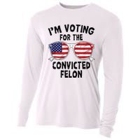 IM Voting For The Convicted Felon Funny Pro Trump 2024 Cooling Performance Long Sleeve Crew