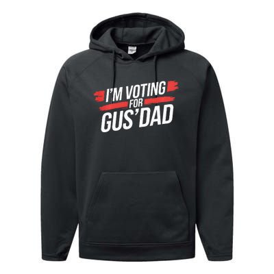 IM Voting For Gus Dad Harris Walz Performance Fleece Hoodie