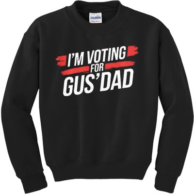 IM Voting For Gus Dad Harris Walz Kids Sweatshirt