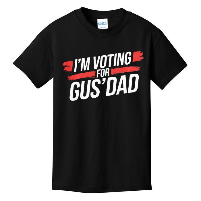 IM Voting For Gus Dad Harris Walz Kids T-Shirt