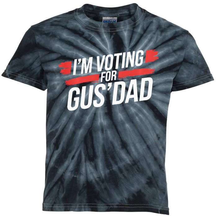 IM Voting For Gus Dad Harris Walz Kids Tie-Dye T-Shirt