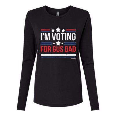 IM Voting For Gus Dad Vote Harris Walz 2024 Womens Cotton Relaxed Long Sleeve T-Shirt