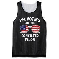 IM Voting For The Convicted Felon Funny Pro Trump 2024 Mesh Reversible Basketball Jersey Tank