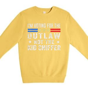 Im Voting For The Outlaw Not The Sniffer 2024 Messy Bun Premium Crewneck Sweatshirt