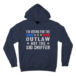 Im Voting For The Outlaw Not The Sniffer 2024 Messy Bun Hoodie