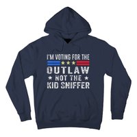 Im Voting For The Outlaw Not The Sniffer 2024 Messy Bun Hoodie