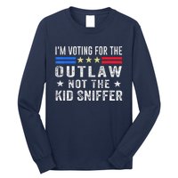 Im Voting For The Outlaw Not The Sniffer 2024 Messy Bun Long Sleeve Shirt