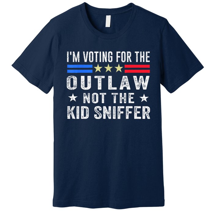 Im Voting For The Outlaw Not The Sniffer 2024 Messy Bun Premium T-Shirt