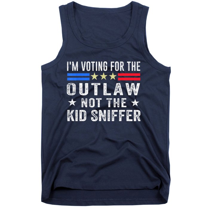 Im Voting For The Outlaw Not The Sniffer 2024 Messy Bun Tank Top