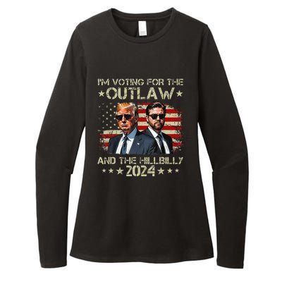 IM Voting For The Outlaw &The Hillbilly 2024 Pro Trump Meme Womens CVC Long Sleeve Shirt