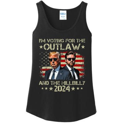 IM Voting For The Outlaw &The Hillbilly 2024 Pro Trump Meme Ladies Essential Tank