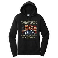 IM Voting For The Outlaw &The Hillbilly 2024 Pro Trump Meme Women's Pullover Hoodie