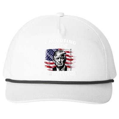 Im Voting For The Convicted Felon 2024 Funny Pro Trump Still Vote Trump Snapback Five-Panel Rope Hat