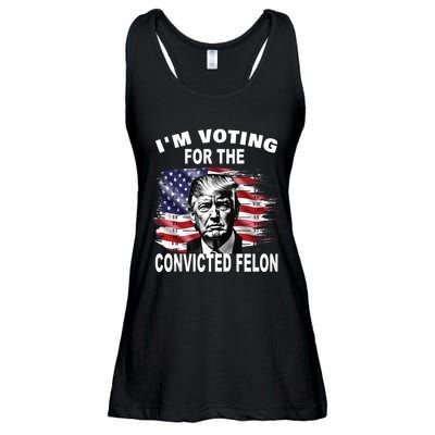 Im Voting For The Convicted Felon 2024 Funny Pro Trump Still Vote Trump Ladies Essential Flowy Tank