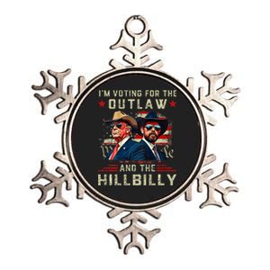 IM Voting For The Outlaw And The Hillbilly Metallic Star Ornament