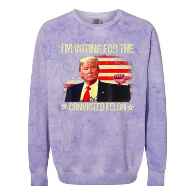 IM Voting For The Convicted Felon Colorblast Crewneck Sweatshirt