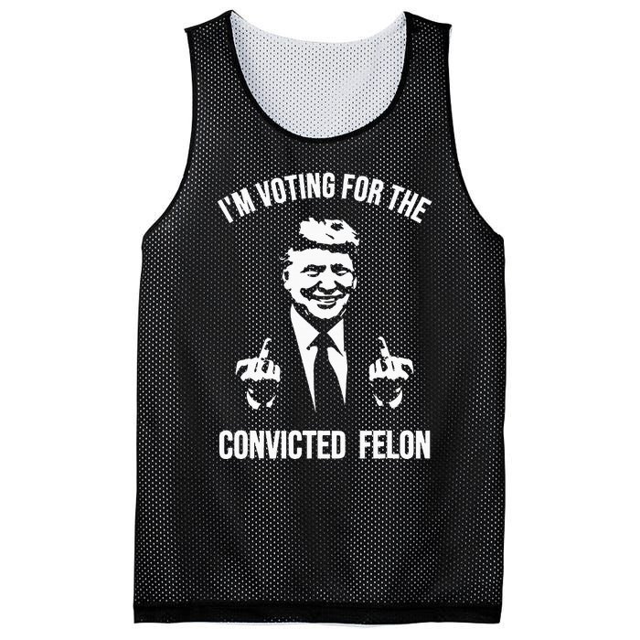 IM Voting For The Convicted Felon Trump Mesh Reversible Basketball Jersey Tank