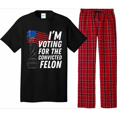 IM Voting For The Convicted Felon Statue Of Liberty Pajama Set