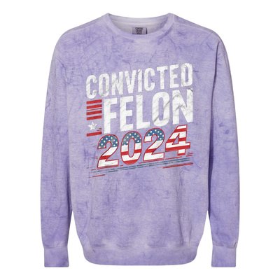 Im Voting For The Convicted Felon This November Colorblast Crewneck Sweatshirt