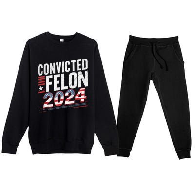 Im Voting For The Convicted Felon This November Premium Crewneck Sweatsuit Set