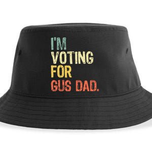 IM Voting For Gus Dad Vote Harris Walz 2024 Election Waltz Sustainable Bucket Hat