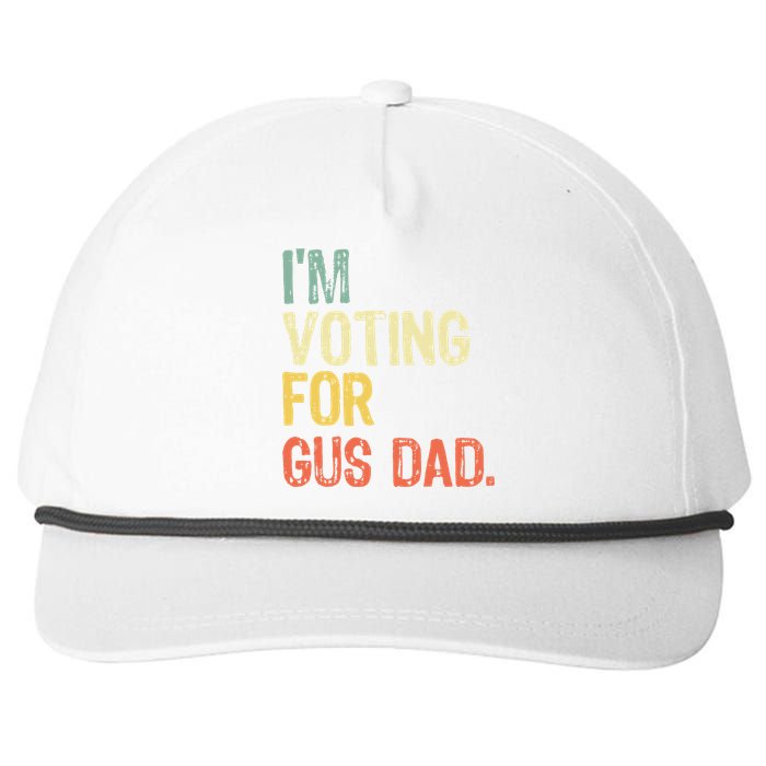 IM Voting For Gus Dad Vote Harris Walz 2024 Election Waltz Snapback Five-Panel Rope Hat