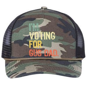 IM Voting For Gus Dad Vote Harris Walz 2024 Election Waltz Retro Rope Trucker Hat Cap