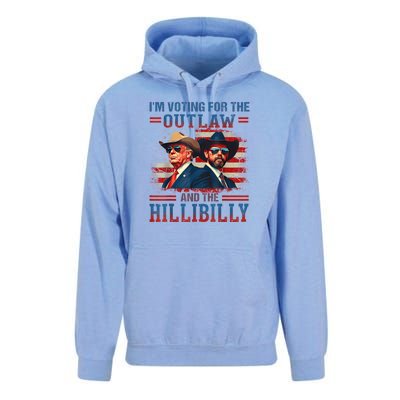 IM Voting For The Outlaw And The Hillbilly Trump Vance 2024 Unisex Surf Hoodie