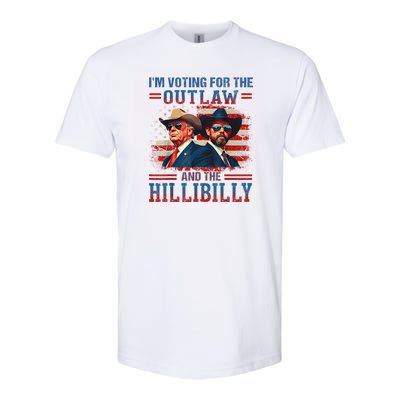 IM Voting For The Outlaw And The Hillbilly Trump Vance 2024 Softstyle CVC T-Shirt