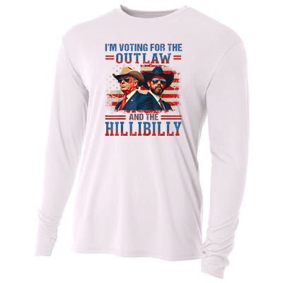 IM Voting For The Outlaw And The Hillbilly Trump Vance 2024 Cooling Performance Long Sleeve Crew