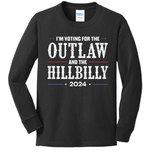 Im Voting For The Outlaw And The Hillbilly 2024 Kids Long Sleeve Shirt