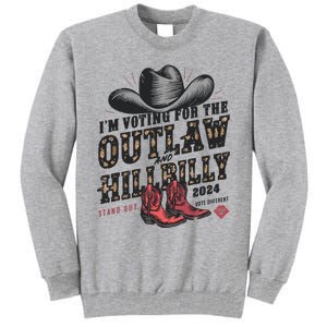 Im Voting For The Outlaw And The Hillbilly 2024 Retro Tall Sweatshirt